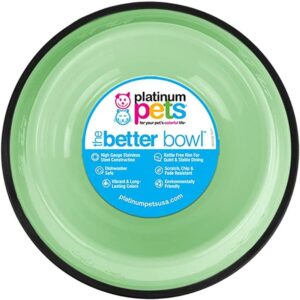 Platinuim Pets Plato Verde Menta De Acero Inoxidable Para Mascotas 6oz