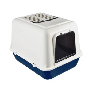 Ferplast Clear Cat Arenero Cerrado Azul Para Gatos 21"x16"x15"