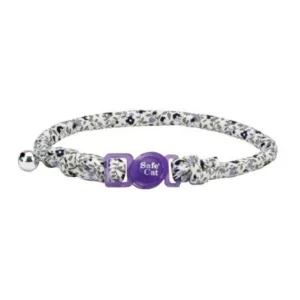 Coastal Safe Cat Collar Desmontable Redondo Purple Floral Para Gatos 8"