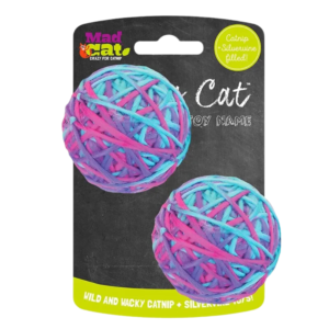 Mad Cat Juguete Bolas de Hilo Suave con Sonajero para Gatos 2"