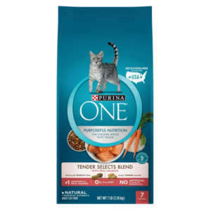 Purina One Adult Cat Tender Selects Blend Salmon Alimento Seco de Salmon para Gatos 7lb/3.1kg