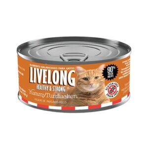 Livelong Healthy & Strong Yummy Turducken Alimento Humedo de Pollo, Pavo y Pato para Gatos 5.5oz